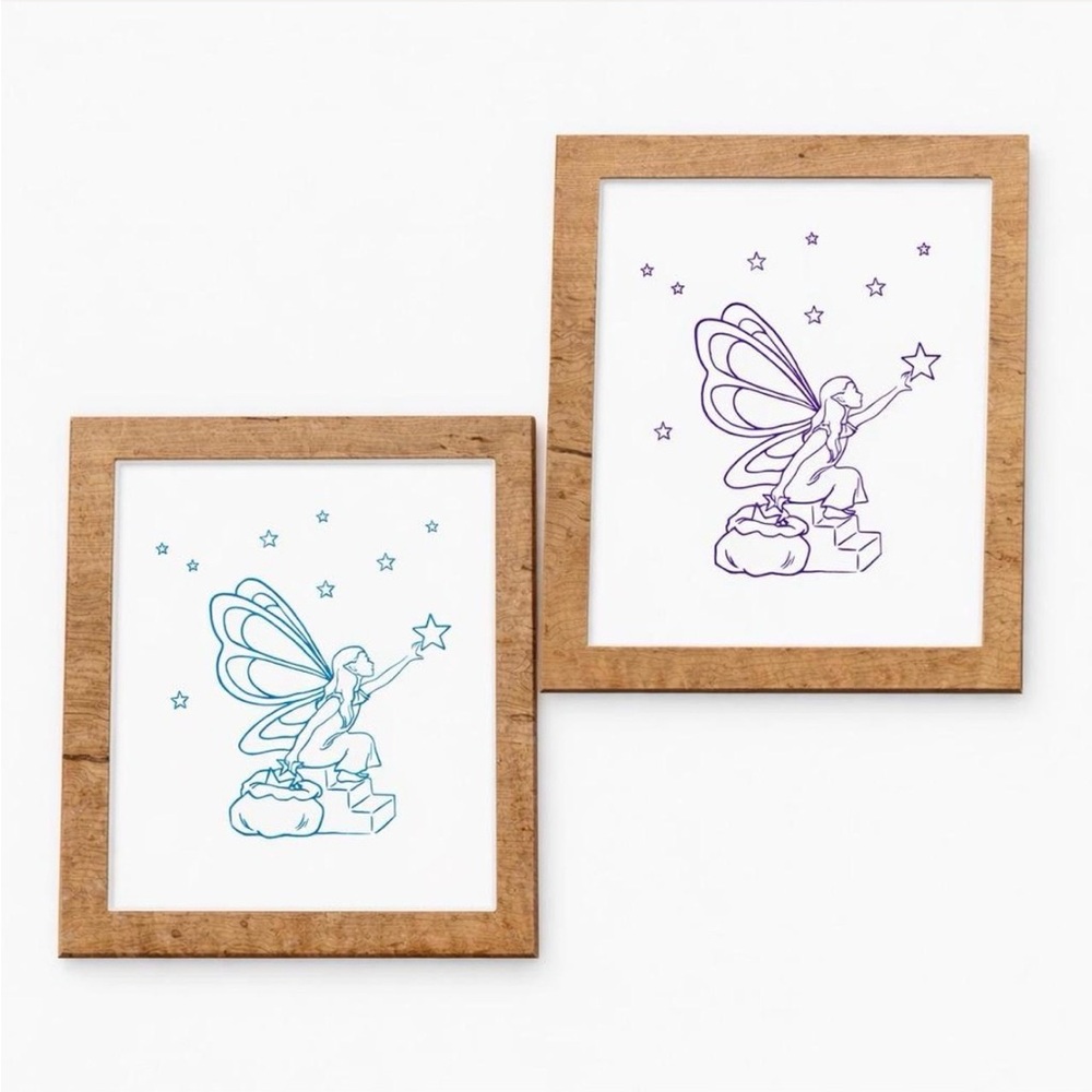 Fairy Art Prints with Wooden Frames